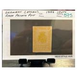 1888 German Private Post Stamp in Yellow