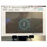 1862-1863 Germany Rare Local Postage Stamp