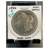 1886-S Morgan Silver Dollar, Rare Date