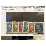 Czechoslovakia WW2 German Occupation Stamps