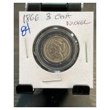 1866 United States 3-Cent Nickel Coin