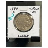 1930-S Buffalo Nickel, Very Fine Condition