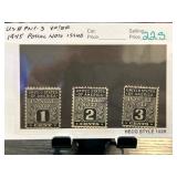 1945 Postal Note Issue Stamps Set of 3