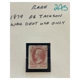 1879 2-Cent Jackson War Department Stamp