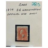 1879 3d Washington Official Use Stamp