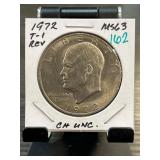1972 Eisenhower Dollar Coin MS63