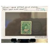 Hawaii 1893 6c Green Provisional Overprint