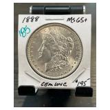 1888 Morgan Silver Dollar MS65+