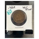 1902 Indian Head Cent Coin in VG/F Condition