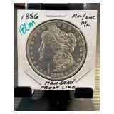 1886 Morgan Silver Dollar, Proof-Like