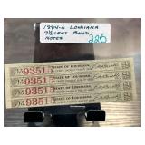 1884-6 Louisiana 7 1/2 Cent Bond Notes