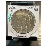 1926-S Peace Dollar in AU55/58 Condition