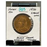 1970 Husky Oil Black Hawk Token