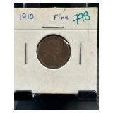 1910 Lincoln Wheat Cent in Fine Condition