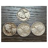 Four Jefferson Nickels in Coin Holder
