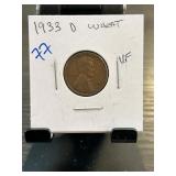 1933-D Lincoln Wheat Cent in VF Condition