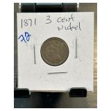 1871 Three-Cent Nickel Coin