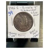 1946-S Booker T. Washington Silver Half Dollar