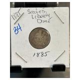 1885 Seated Liberty Dime Coin