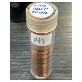 Tube of 1961 P Lincoln Cents " CH UNC
