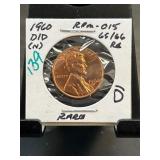 1960 Lincoln Cent RPM-015 DDO (N) 65/66 RD