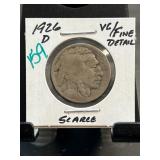 1926-D Buffalo Nickel with Fine Details