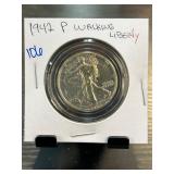 1942 P Walking Liberty Half Dollar Coin