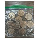 10 U.S. Eisenhower Dollar Coins