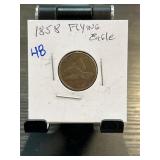 1858 Flying Eagle One Cent Coin