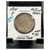 1914-D Buffalo Nickel in VG/Fine Condition