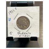 1921 P Buffalo Nickel in Holder