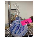 Glass Perfume Bottle With Floral Stopper