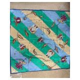 Oscar delarenta Colorful Abstract Floral Silk Scar