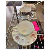 Two English Bone China Teacups and Saucers