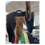 Black and Brown Mink Fur Stole