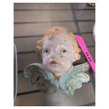 Depose Ceramic Angel Face with Decorative Wings