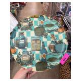 Decorative Round Plate with Food Design