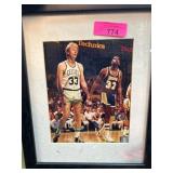 Framed Basketball Photo Featuring Celtics and Lake