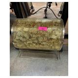 Gold-Colored Raffle Drum with Tickets