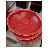 Red and Gold Decorative Plates