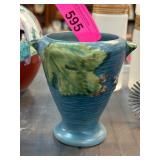 Art Pottery Vase With Leaf and Berry Design