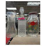 Glass Vases and Decanter