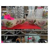 Four Floral Teacups Made in Japan