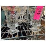 Glass Mugs with Etched and Gilded Design