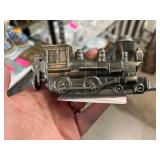 Metal Train Locomotive Paperweight Lighter