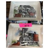 1962 Delano Studios Hand-Colored Trays