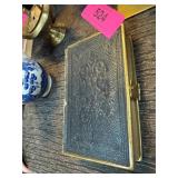 1857 Holy Bible w Decorative Cover & Brass Clasp