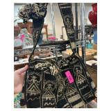 Handwoven Black and Beige Shoulder Bag