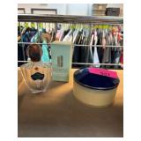 Shalimar Bottle, Creme Jar, and Clinique Lotion