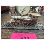 Danbury Mint Pewter Locomotive Figurine